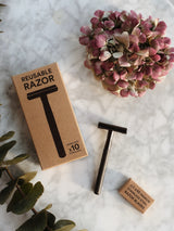 Stainless Steel Reusable Razor - Metal Grey, Zero Waste Club, The Clean Market