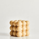Natural Soy Wax Bubble Candle - Oatmeal Sandalwood & Vanilla Scented, Elaina Grace, The Clean Market