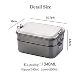 Double Stainless Steel Lunchbox, The Clean Market LDN, The Clean Market
