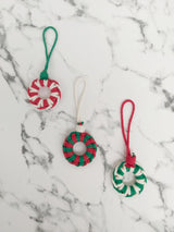 Handmade Macrame Christmas Ornament - Pack of 3 - Christmas Wreath, The Clean Market, The Clean Market