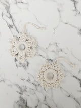 Handmade Macramé Christmas Ornament - Pack of 2 - Snowflakes, The Clean Market , The Clean Market