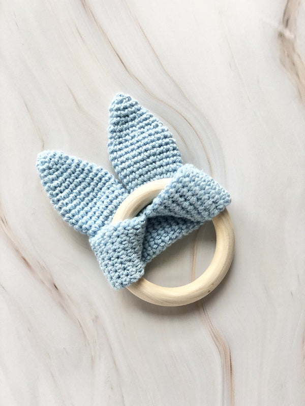 Handmade Crochet Teether - Blue, The Clean Market, The Clean Market  