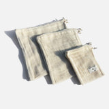 Organic Cotton Produce Bags - Pack of 9, Zero Waste Club, The Clean Market