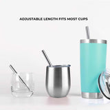 Collapsible Stainless Steel Straw - Matt Silver, Zero Waste Club, The Clean Market
