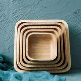 Salad & Fruit Natural Wooden Plate, The Clean Market LDN, The Clean Market