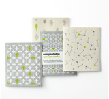 Compostable Sponge Cleaning Cloths (Pack of 2), Ecoliving, The Clean Market