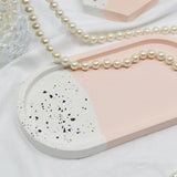 Terrazzo Oval Trinket Tray - Pink & Monochrome, Made by Paulina, The Clean Market