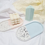 Terrazzo Oval Trinket Tray - Pink & Monochrome, Made by Paulina, The Clean Market