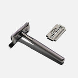 Stainless Steel Reusable Razor - Metal Grey, Zero Waste Club, The Clean Market