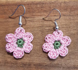 Handmade Crochet Earrings - Flower, Loops & Hooks, The Clean Market