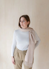 Cashmere Scarf - Sand Melange, The Tartan Blanket Co, The Clean Market