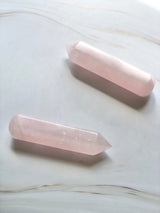 6 Faceted Massage Wand - Rose Quartz, Holistic Trader, The Clean Market
