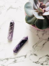6 Faceted Massage Wand - Banded Amethyst, Holistic Trader, The Clean Market