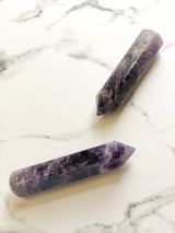 6 Faceted Massage Wand - Banded Amethyst, Holistic Trader, The Clean Market