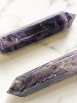 6 Faceted Massage Wand - Banded Amethyst, Holistic Trader, The Clean Market