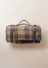 Recycled Wool Waterproof Picnic Blanket - Buchanan Natural Tartan, The Tartan Blanket Co, The Clean Market