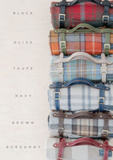 Recycled Wool Waterproof Picnic Blanket - Natural Stripe Herringbone, The Tartan Blanket Co, The Clean Market