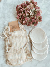 Organic Hemp Makeup Remover Pads with Bag - Pack of 14, Naturally Evergreen, The Clean Market