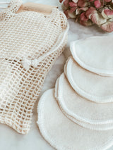 Organic Hemp Makeup Remover Pads with Bag - Pack of 14, Naturally Evergreen, The Clean Market