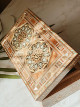 Handmade Wooden Mosaic Double Sun Box, The Clean Market, The Clean Market