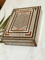 Handmade Wooden Damascene Box, The Clean Market, The Clean Market
