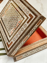 Handmade Wooden Damascene Box, The Clean Market, The Clean Market