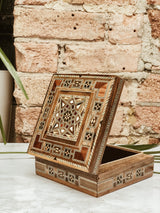 Handmade Wooden Mosaic Sahara Box, The Clean Market, The Clean Market