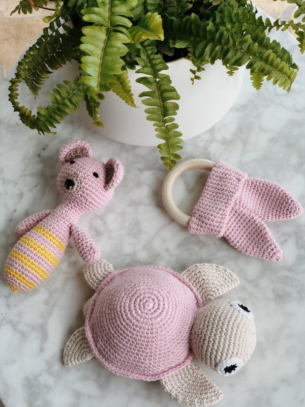 Handmade Crochet Baby Toys - Pink Pack, The Clean Market, The Clean Market  