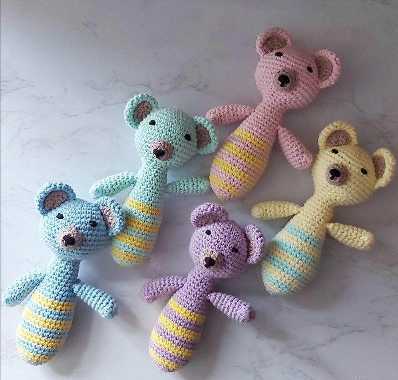 Handmade Crochet Baby Toys - Turquoise Pack, The Clean Market, The Clean Market  