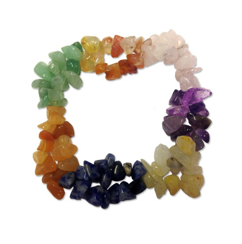 Crystal Chip Bracelet - Double Elasticated 7 Colour, Holistic Trader, The Clean Market  
