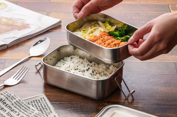 Double Stainless Steel Lunchbox, The Clean Market LDN, The Clean Market  