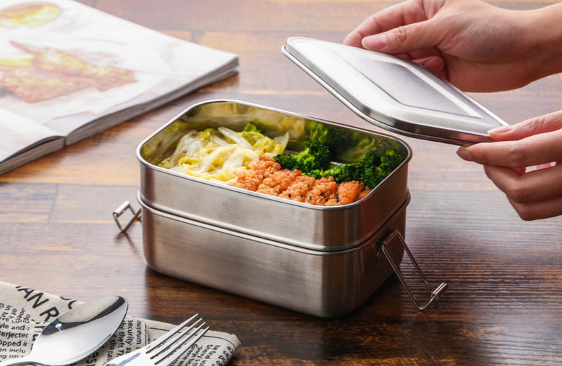 Double Stainless Steel Lunchbox, The Clean Market LDN, The Clean Market  