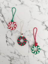 Handmade Macrame Christmas Ornament - Pack of 3 - Christmas Wreath, The Clean Market, The Clean Market  