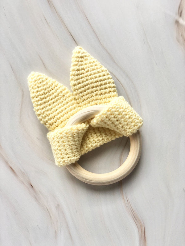 Handmade Crochet Teether - Yellow, The Clean Market, The Clean Market  