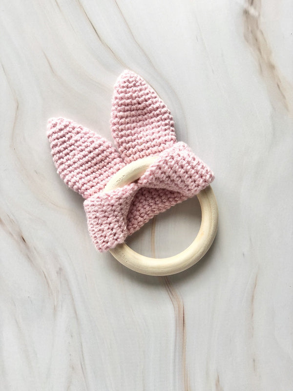 Handmade Crochet Teether - Pink, The Clean Market, The Clean Market  