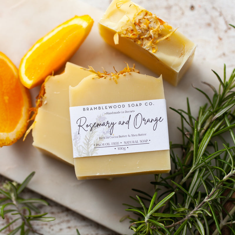 Natural Luxury Soap - Rosemary & Orange, Bramblewood Soap Co., The Clean Market  