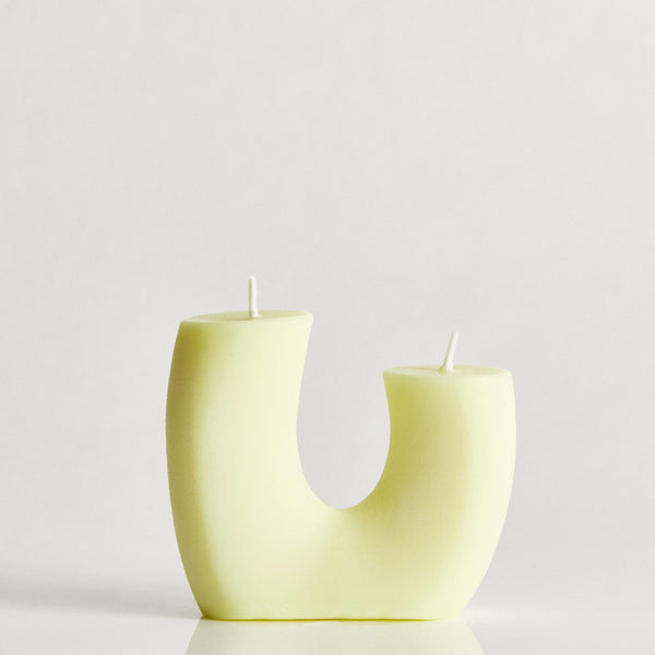 Wishbone Fresh Linen Candle - Fluorescent Yellow, Elaina Grace, The Clean Market  