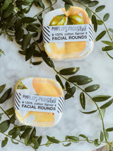 Reusable Facial Rounds (Pack of 20) - Vintage lemons, Marley's Monsters, The Clean Market  