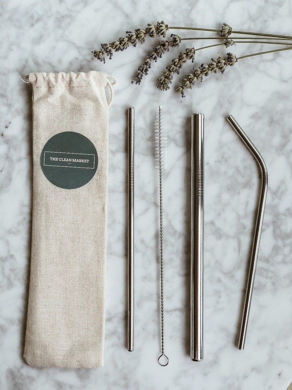 Stainless Steel Straw Set, The Clean Market, The Clean Market  