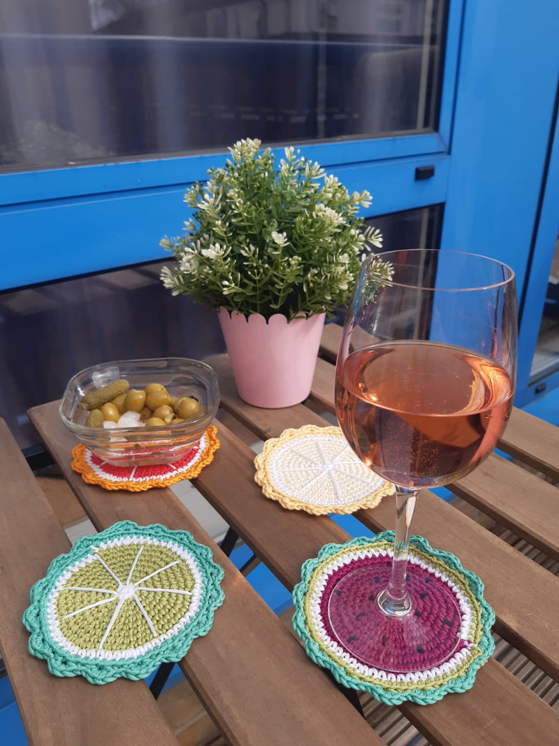 Handmade Cotton Coasters - Fruity Pack, The Clean Market LDN, The Clean Market  