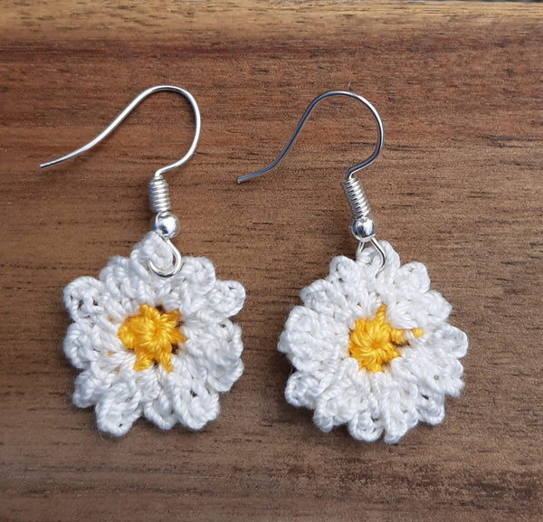 Handmade Crochet Earrings - Flower, Loops & Hooks, The Clean Market  