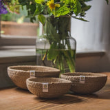 Mini Jute Bowls - Set of 3, Green Pioneer, The Clean Market  