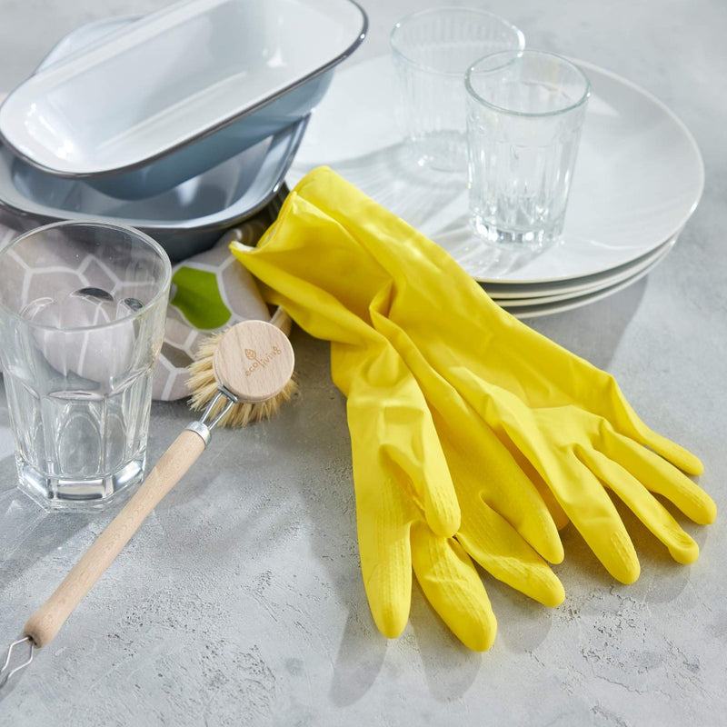 Natural Latex Rubber Gloves - Green, Ecoliving, The Clean Market  