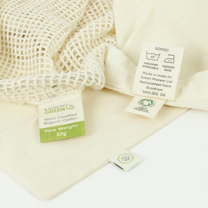 Organic Cotton Mesh Produce Bag, Green Pioneer, The Clean Market  