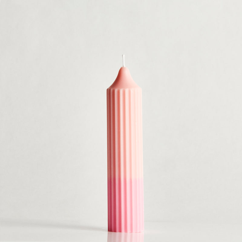 Short Scented Pillar Candle - Pink, Elaina Grace, The Clean Market  