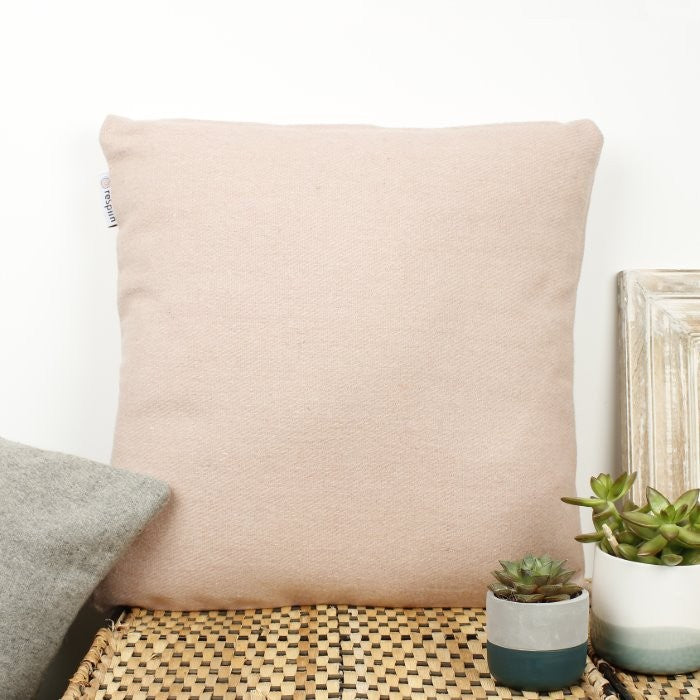 Plain Square Wool Cushion Cover - Dusty Pink, Green Pioneer, The Clean Market  