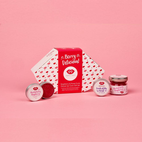 Lip Scrub & Balm Gift Set - Raspberry & Forest Fruits, Pura Cosmetics, The Clean Market  