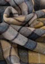 Recycled Wool Waterproof Picnic Blanket - Buchanan Natural Tartan, The Tartan Blanket Co, The Clean Market  