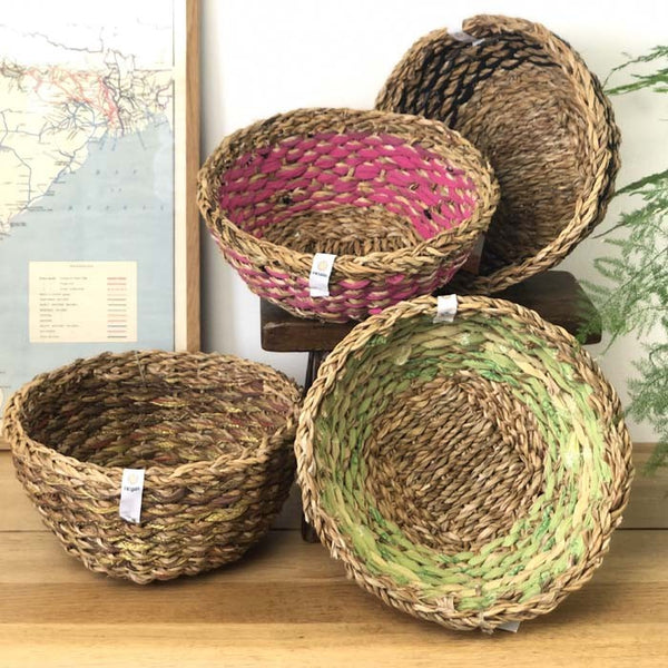 Sari & Seagrass Bowl - Natural, Green Pioneer, The Clean Market  