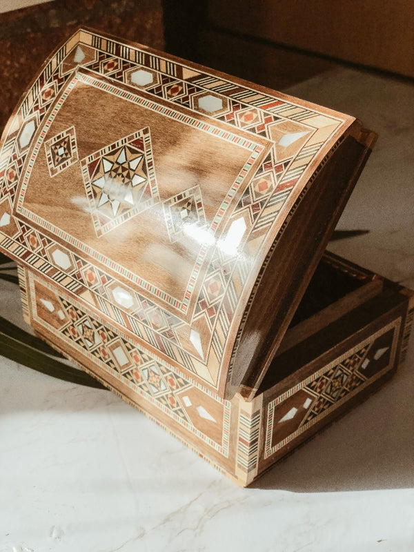 Handmade Wooden Mosaic Sayidaty Box, The Clean Market, The Clean Market  